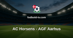 Superligaen: AC Horsens - AGF Aarhus