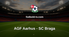 UEFA Conference League: AGF Aarhus - SC Braga