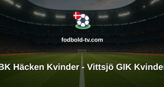 Damallsvenskan: BK Häcken Kvinder - Vittsjö GIK Kvinder