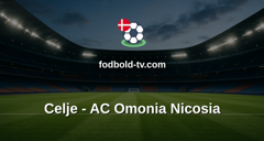 Europa League: Celje - AC Omonia Nicosia