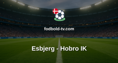 NordicBet Liga: Esbjerg - Hobro IK