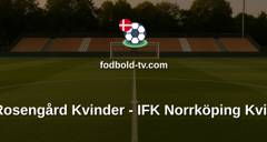 Damallsvenskan: FC Rosengård Kvinder - IFK Norrköping Kvinder