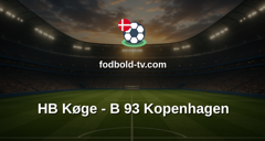 NordicBet Liga: HB Køge - B 93 Kopenhagen