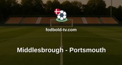 Championship: Middlesbrough - Portsmouth