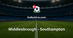 Championship: Middlesbrough - Southampton