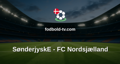 Superligaen: SønderjyskE - FC Nordsjælland
