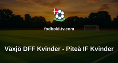 Damallsvenskan: Växjö DFF Kvinder - Piteå IF Kvinder