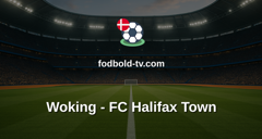 National League: Woking - FC Halifax Town