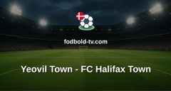 National League: Yeovil Town - FC Halifax Town
